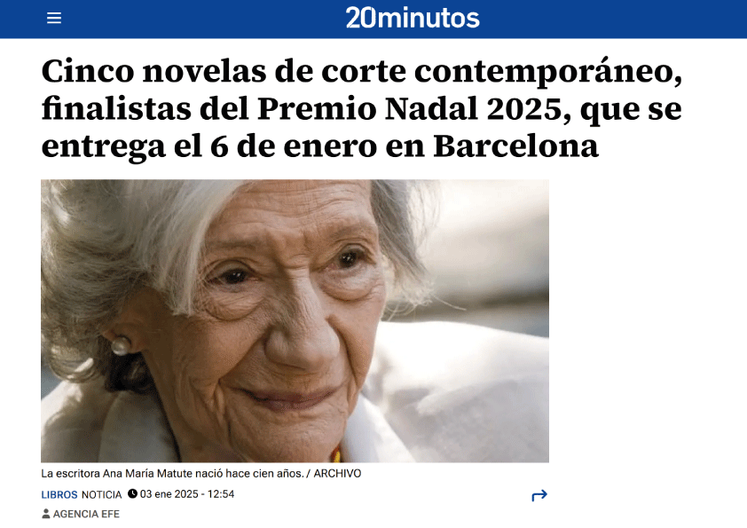 Finalista Premio Nadal 2025